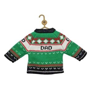 Hallmark 2004 Dad Sweater Father Family Christmas Ornament Ugly Sweater Vintage